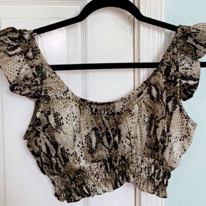 snake print top